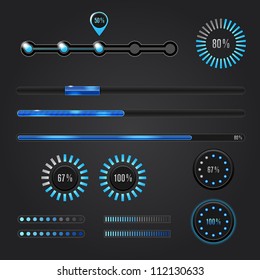 Set of loading bars - vector web elements