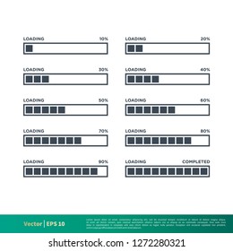Set Loading Icon Vector Logo Template Illustration Design EPS 10.