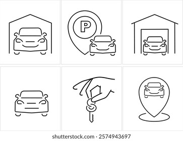 Set of loading icons, including load bars and circular progress indicators. Vector illustration.