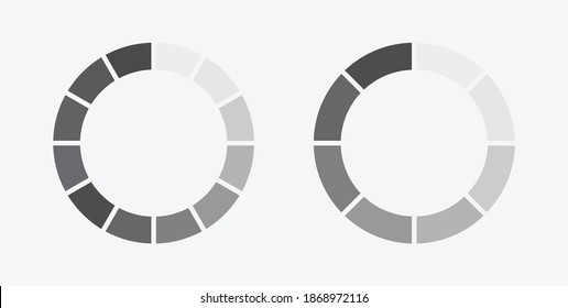 Set of loading icons isolated on transparent background. Loading bar icons. Flat vector illustration	
