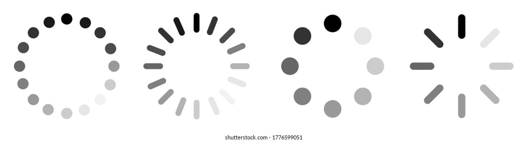Set of loading icons. Load. Load bar icons.