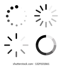 Set Loading icons. Load. load icons. White background. Loading vector icon