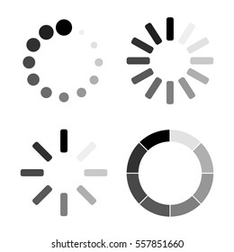 Set Loading icons. Load. load icons. White background. Loading vector icon