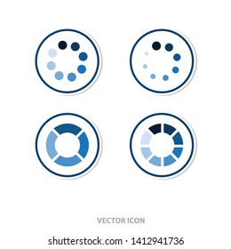 Set of loading icons. Modern icon design