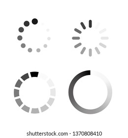 Set Loading icons on white background. Collection for designer