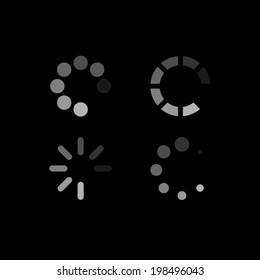 Set of loading symbols 