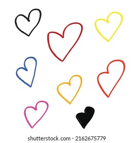 Set of loave heart flying collection design
