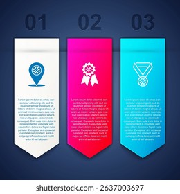 Set Location with basketball ball, Basketball award and medal. Business infographic template. Vector
