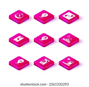 Set Location with coffee cup, City map navigation, Compass mobile, Alcohol or beer bar location, and gas station, fountain, Route and  icon. Vector