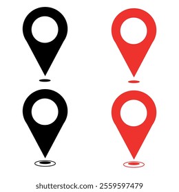 Set of location icon, flat icon set of location and map pins, map pin place marker, location pointer icon symbol, collection of GPS location symbol, marker for geo position and place