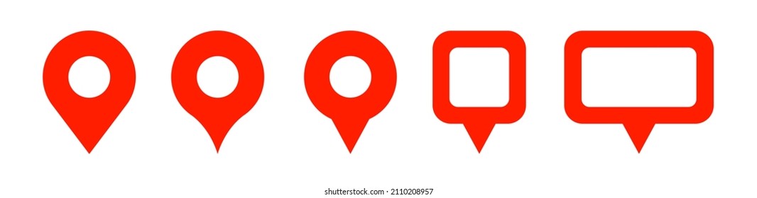 Set of location icons. Map pin place marker. Location pin collection. Set of map pin icons.