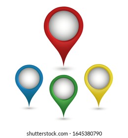 Set of location icons. Modern map markers .
