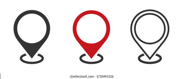 conjunto de iconos de ubicación.marcadores de mapa modernos. Ilustración vectorial en fondo blanco