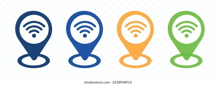 Set of location marker icons. Map pin icon collection in colorful design. Map pointers concept