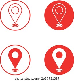 Set of location pin icon set. GPS and map pin icon. navigation vector icon collection. map marker pointer icon set. Destination Symbol.