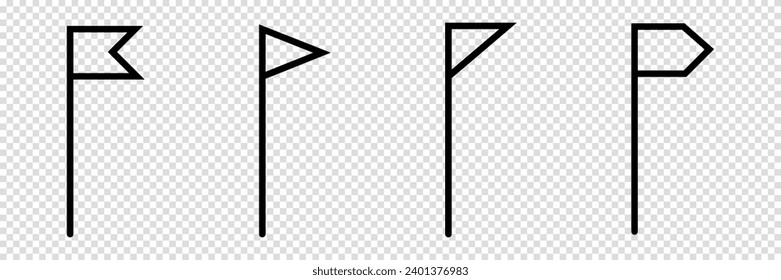 Set of Location pin icons. GPS marker. Vector illustration.