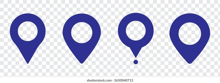 Set of location pin icons. GPS and map pin icon. navigation vector icon set. map marker pointer icon set. Destination Symbol. GPS location symbol collection. Vector illustration