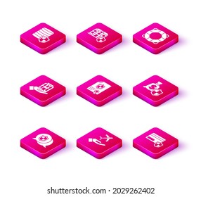 Definir el escudo de localización, Plano en mano, Casa, Contrato con, Tarjeta de crédito, Dinero, Licencia e icono. Vector