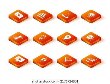 Set Location South Korea, Korean lantern, Bamboo, Traditional fan, Asian noodles in bowl and flag icon. Vector