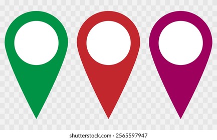  set of  locator icon, map pin vector logo template, symbol sign isolated on transparent background, Map Pin, Place, Location, Address, location icon. Vector map pin, red pin eps10