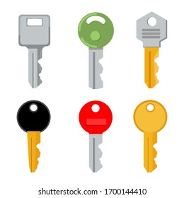 Set Lock icon in a trendy flat style that is isolated on a white background. Key symbols for the design, logo and application of your website. Vector illustration