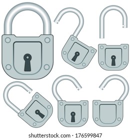 Set of the lock icons