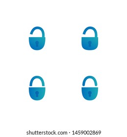 Set of locks in closed and open positions