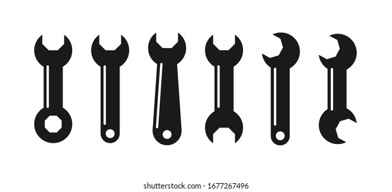 set of locksmith keys for an octagonal nut. Stock vector illustration. Simple design for sticker, sticker, website or app