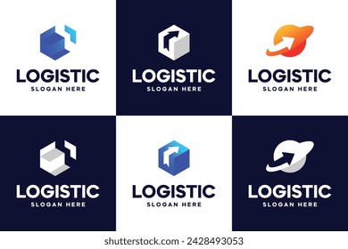 Satz von Logistiklogo , Sammlungs-Symbol , Angebot , Logo-Design-Vorlage.