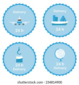 Set of logistics or delivery emblems for your design 