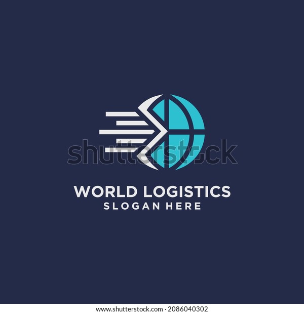 Set of logistics freight forwarding\
logos company logistics logos arrow icons shipping\
icons