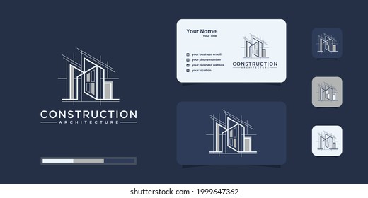 Set logo architecture with line concept logo design inspiration