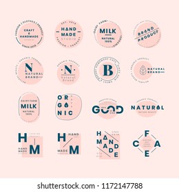Set of logo badge design vectors