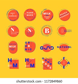 Set of logo badge design vectors