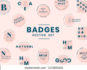 Conjunto de vectores de diseño de distintivos de logotipo
