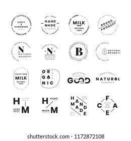Conjunto de vectores de diseño de distintivos de logotipo