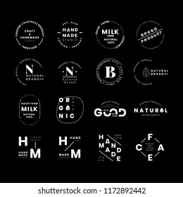 Set of logo badge design vectors