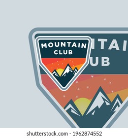 Set of logo, badges, banners, emblem for mountain, hiking, camping, expedition and outdoor adventure. Exploring nature