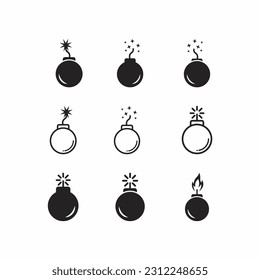 set of logo bomb vector illustration