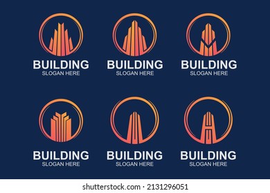 set logo building for company and agency
