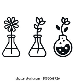 set logo chemistry flower