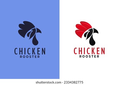 set of logo chickens. vector illustration