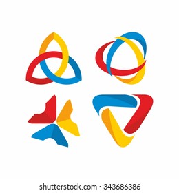 Set The Logo Of The Christian Trinity