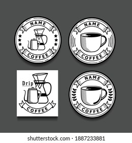 Logoset für Kaffee. Vektor EPS10.