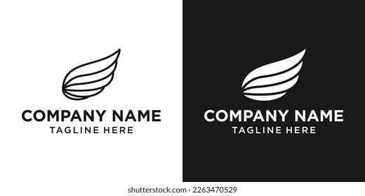 set logo creative wings icon vector illustration