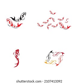 Logo-Design-Konzept von Koi Fisch