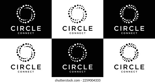Logo-Design-Verbindung mit Circle-Symbol-Vektorgrafik