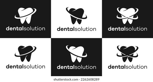 diseño de logotipo icono dental ilustración vectorial