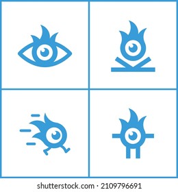 Satz Logo-Design mit Augensymbol
