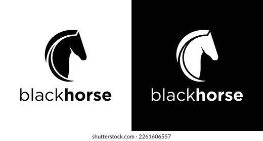 set logo design horse icon vector illustration